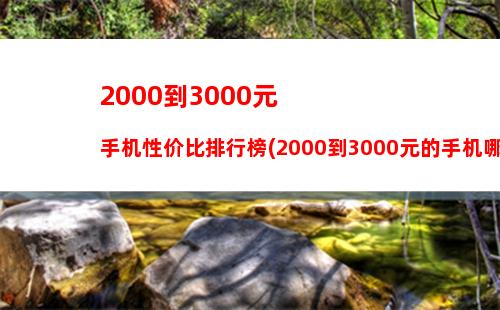 000到3000元手机性价比排行榜(2000到3000元的手机哪款性价比高)"