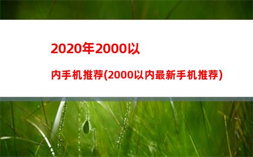 020年2000以内手机推荐(2000以内最新手机推荐)"