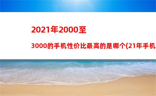 021年2000至3000的手机性价比最高的是哪个(21年手机2000到3000价位的哪款好)"