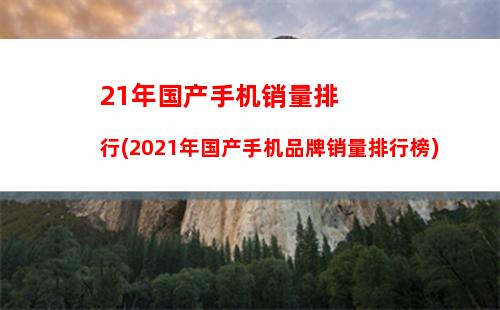 1年国产手机销量排行(2021年国产手机品牌销量排行榜)"