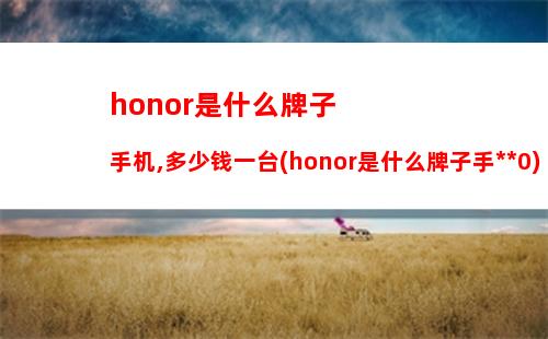 honor是什么牌子手机,多少钱一台(honor是什么牌子手机80)