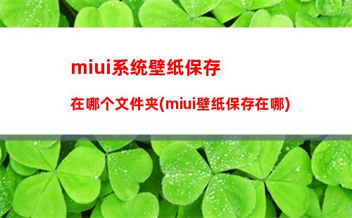 miui系统壁纸保存在哪个文件夹(miui壁纸保存在哪)