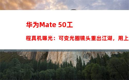 鸿蒙3.0加持！华为Mate 50系列来了：最强骁龙U有戏