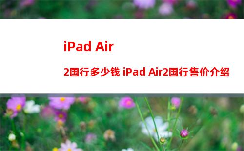 iPad Air2国行多少钱 iPad Air2国行售价介绍