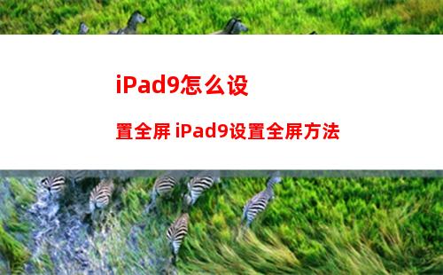iPad9怎么设置全屏 iPad9设置全屏方法