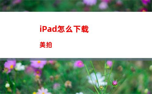 iPad怎么下载美拍