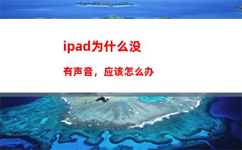 ipad为什么没有声音，应该怎么办