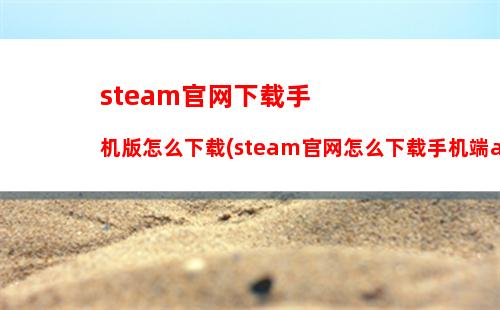 steam官网下载手机版怎么下载(steam官网怎么下载手机端app手机版)