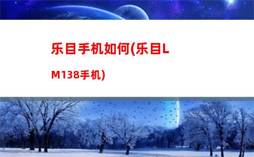 乐目手机如何(乐目LM138手机)