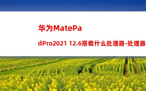 华为MatePadPro2021 12.6搭载什么处理器-处理器性能怎么样