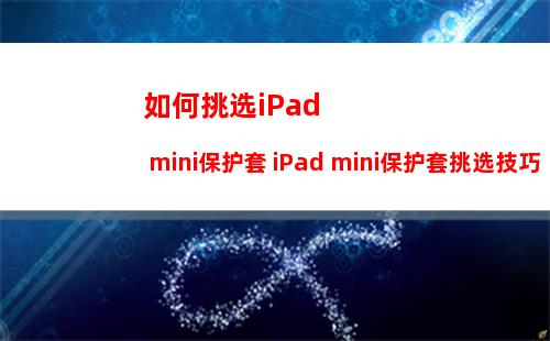 如何挑选iPad mini保护套 iPad mini保护套挑选技巧