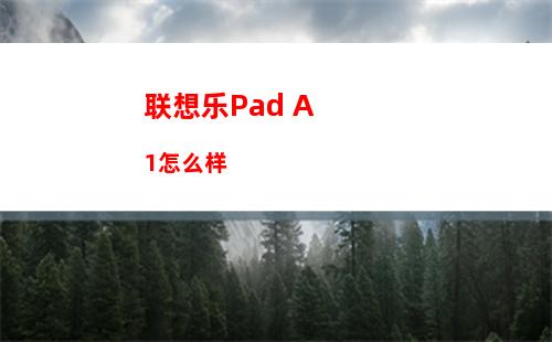 联想乐Pad A1怎么样