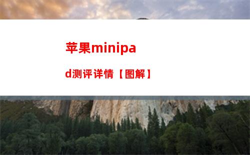 苹果minipad测评详情【图解】